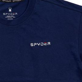 Mens Spyder Left Sleeve Logo Short Sleeve Tee - Navy