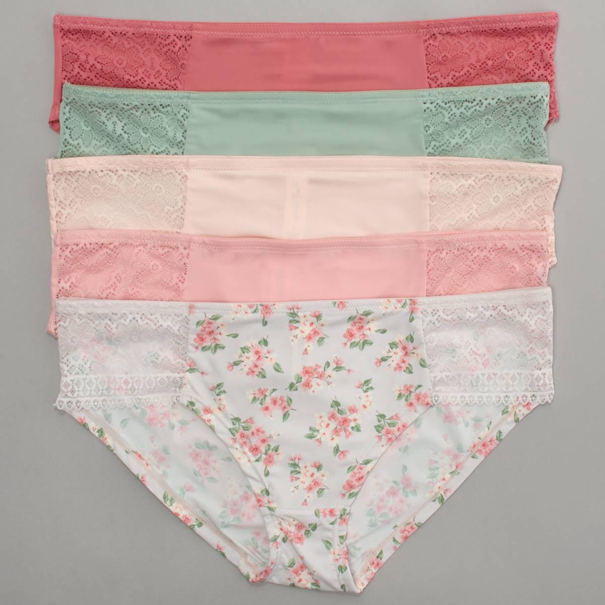 Womens Laura  Ashley(R) 5pk Lace Bikini Panties - LS6341-5PKX