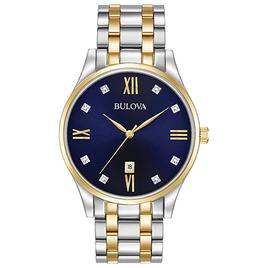 Mens Bulova Classic Blue Dial Watch - 98D130