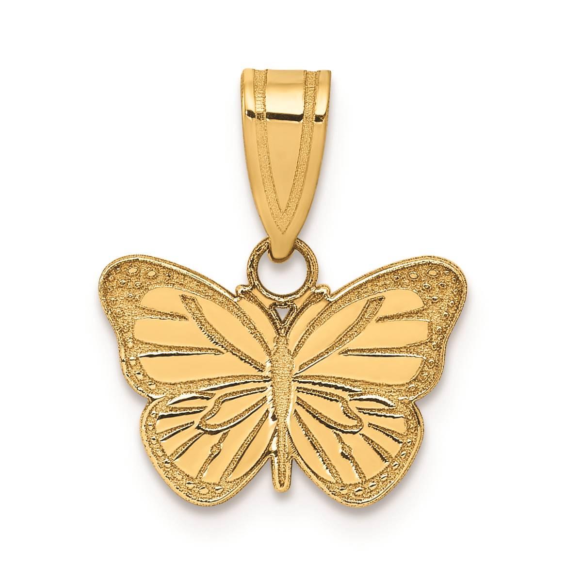 Gold Classics(tm) 14kt. Laser Cut Butterfly Charm