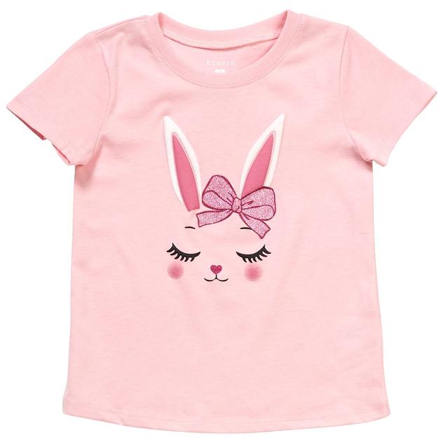 Girls (4-6x) BTween® Short Sleeve Bunny Graphic Tee