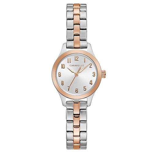 Womens Caravelle Rose Gold-Tone Accented Watch - 45L175