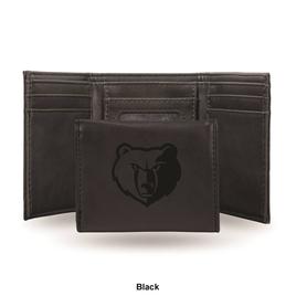 Mens NBA Memphis Grizzlies Faux Leather Trifold Wallet