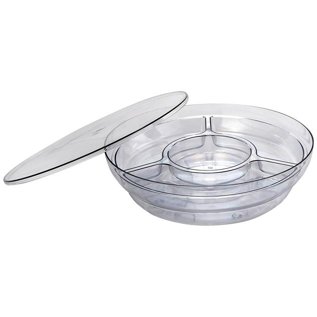 Gourmet Kitchen 4-Section Round Store & Serve with Lid