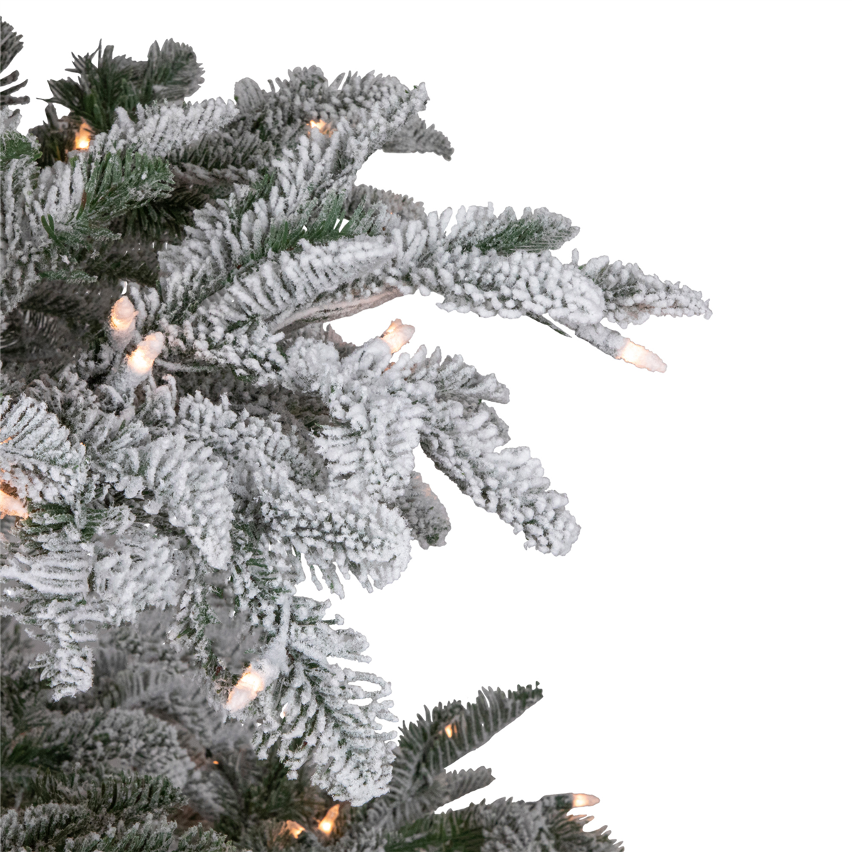 Northlight 6.5ft. Real Touch™ Pre-Lit Flocked Fir Christmas Tree