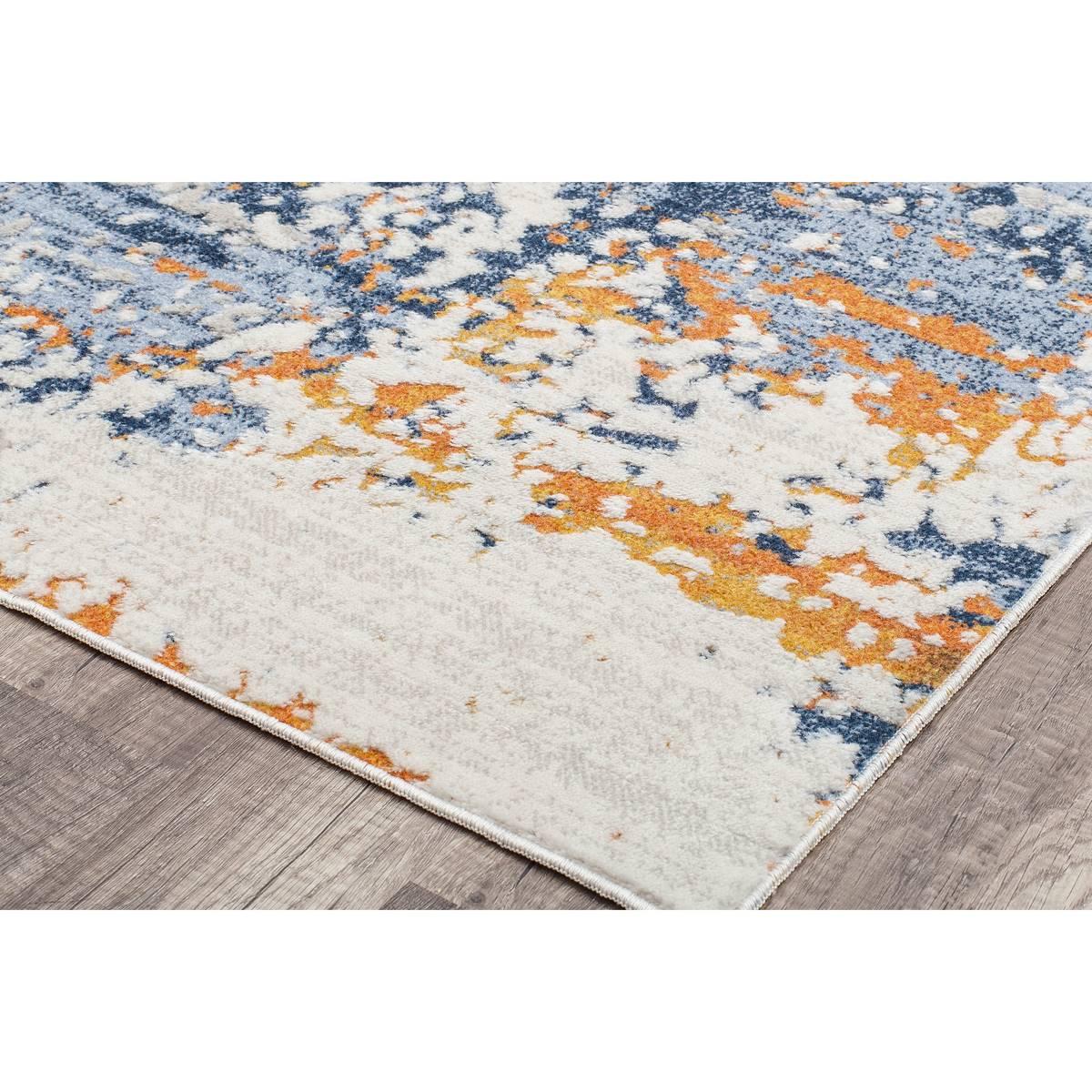Rugs America™ Prescott Sapphire Gold Splatter Transitional Rug