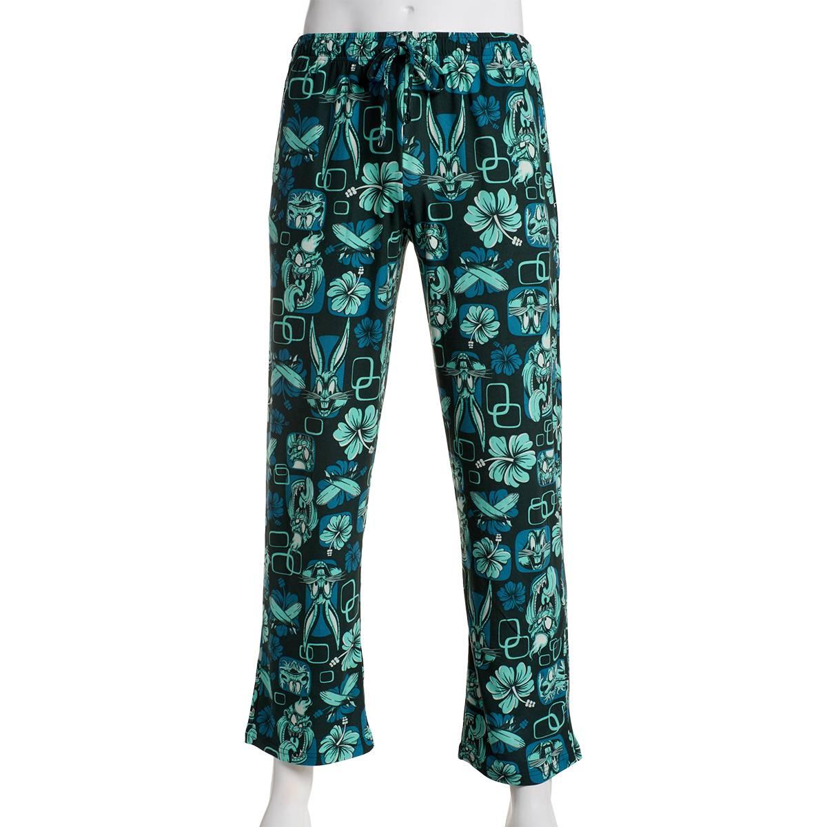 Mens Looney Tunes Tiki Floral Pajama Lounge Pants
