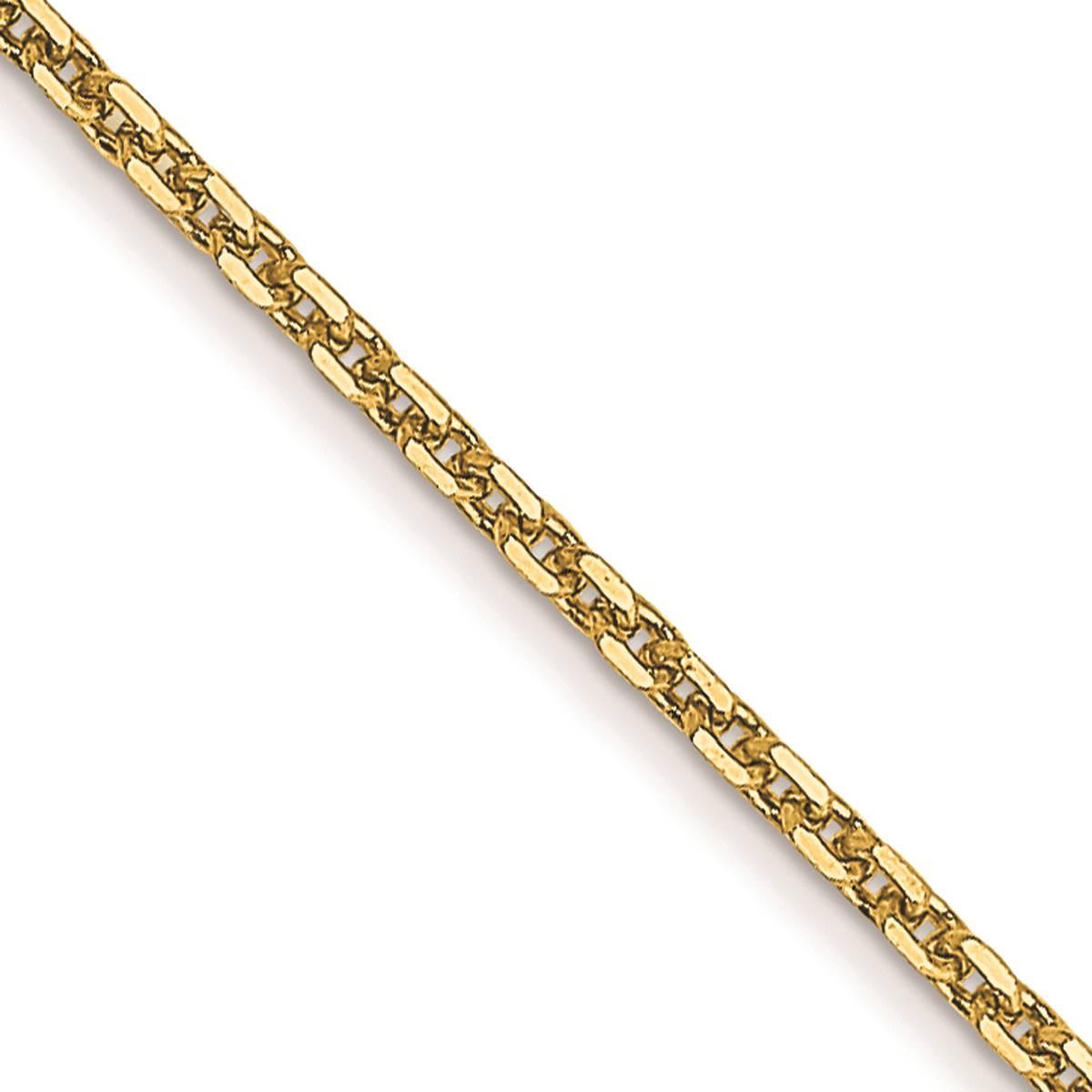 Unisex Gold Classics(tm) .95mm. 14k Diamond Cut Cable 14in. Necklace