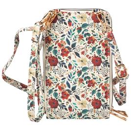 Womens DS Fashion Floral North/South Crossbody Wallet