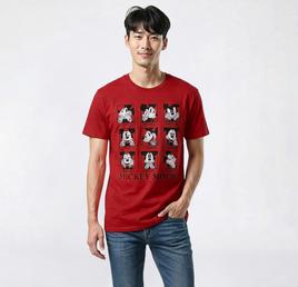 Young Mens Disney Moods Of Mickey Short Sleeve Graphic Tee