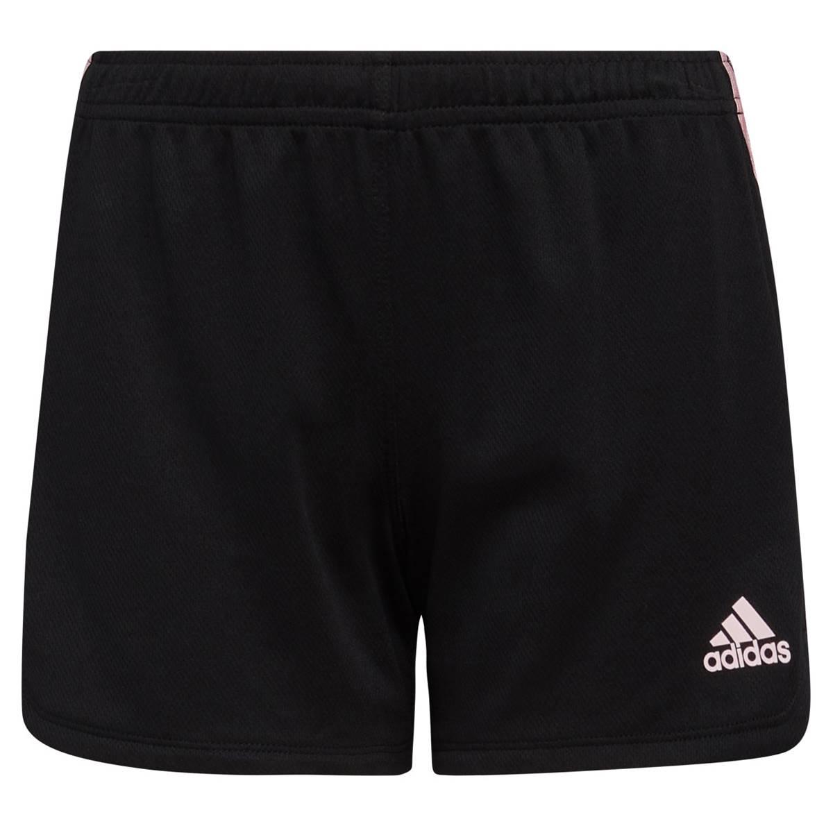 Girls (7-16) adidas(R) 3 Stripe Mesh Shorts