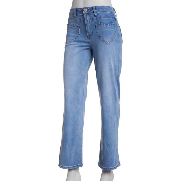 Juniors Gogo Jeans Heart Pockets High Rise Denim Jeans