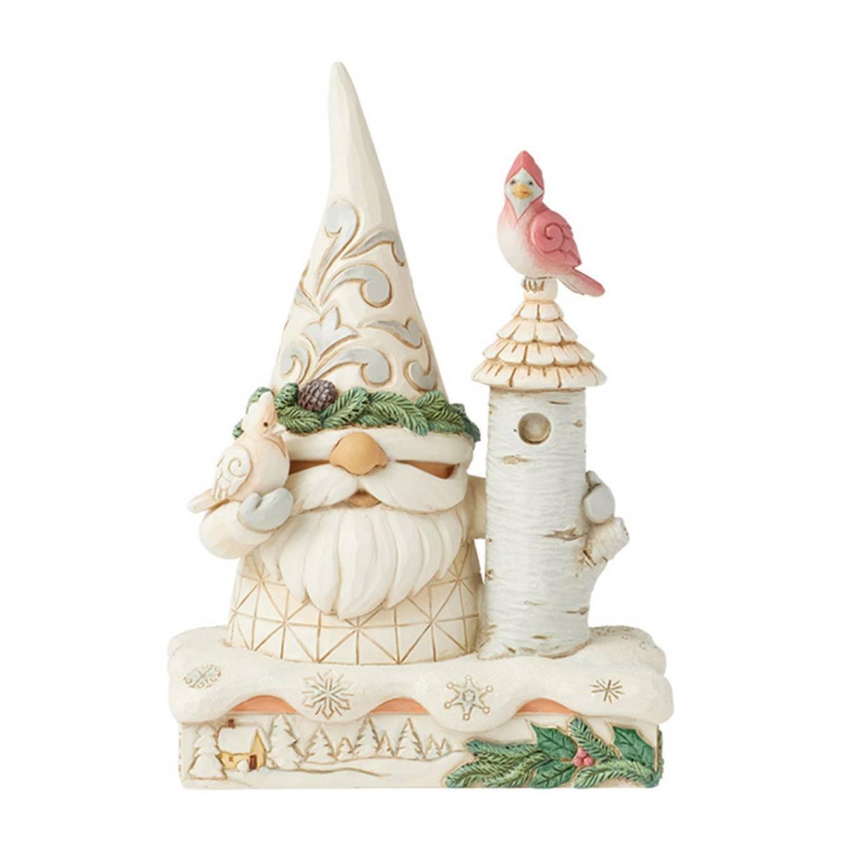 Jim Shore Woodland Glen Gnome w/ Birdhouse Christmas Figurine