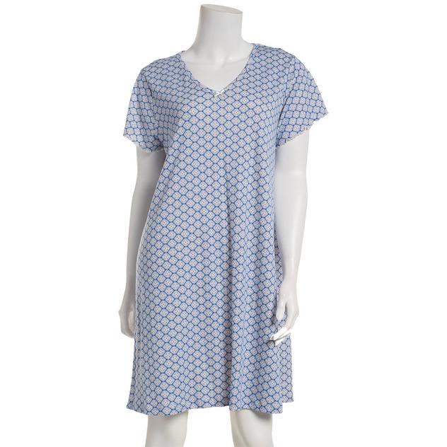 Womens Karen Neuburger Short Sleeve Petal Geometric Nightshirt