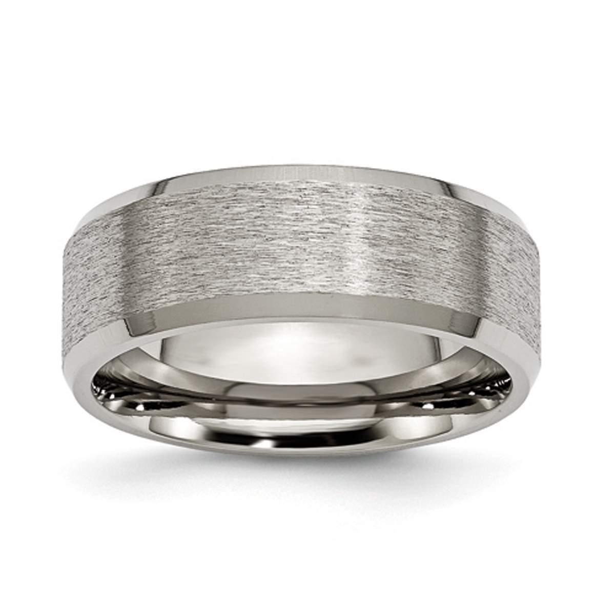 Mens Endless Affection(tm) 8mm Engravable Titanium Brushed Band
