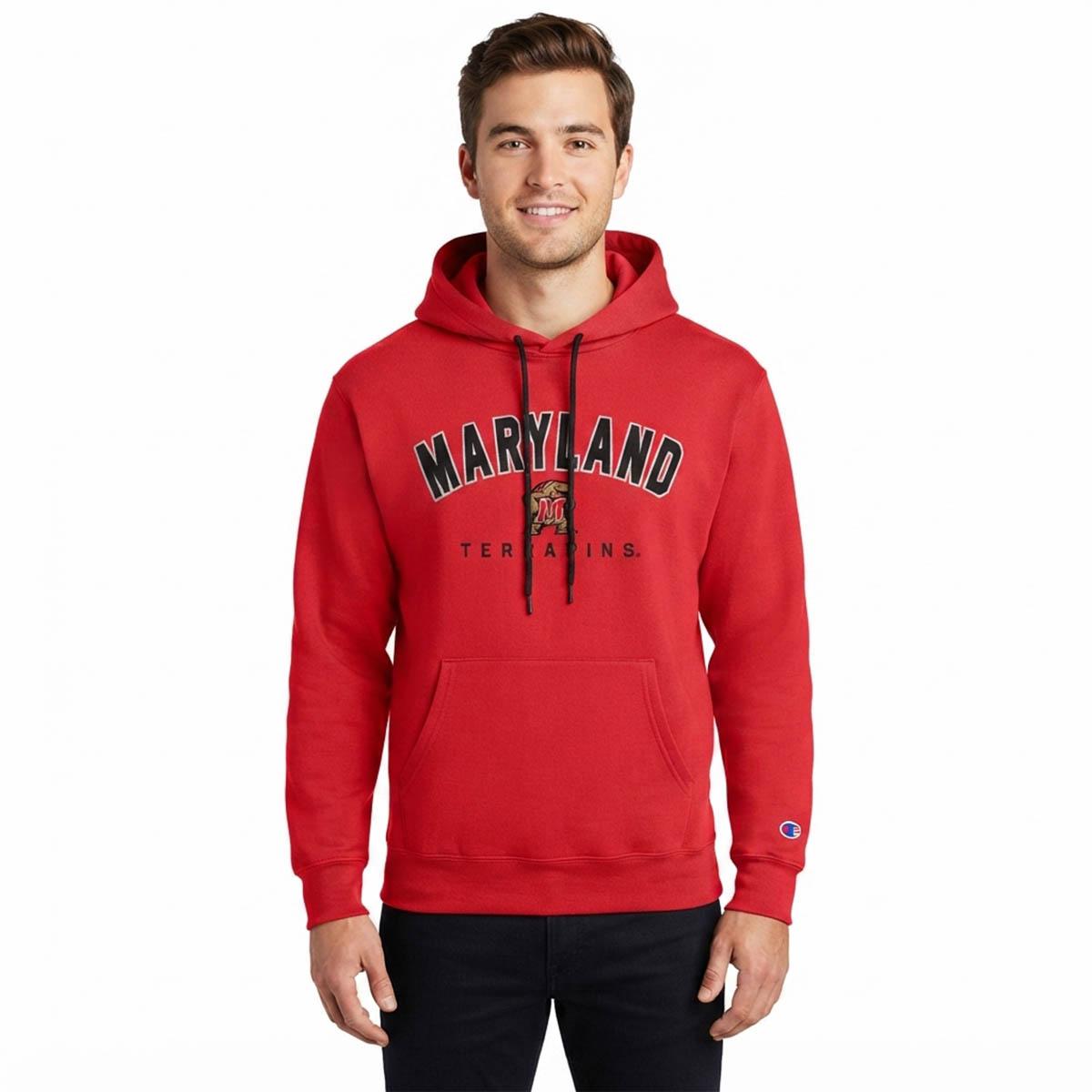 Mens Champion UMD Pullover Hoodie