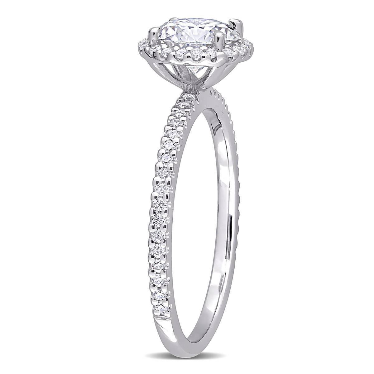 Gemstone Classics™ 1 1/4kt. Dew Moissanite Halo Ring