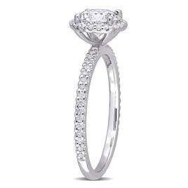 Gemstone Classics™ 1 1/4kt. Dew Moissanite Halo Ring