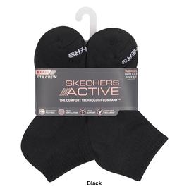 Womens Skechers 6pk. Active 1/2 Terry Quarter Crew Socks