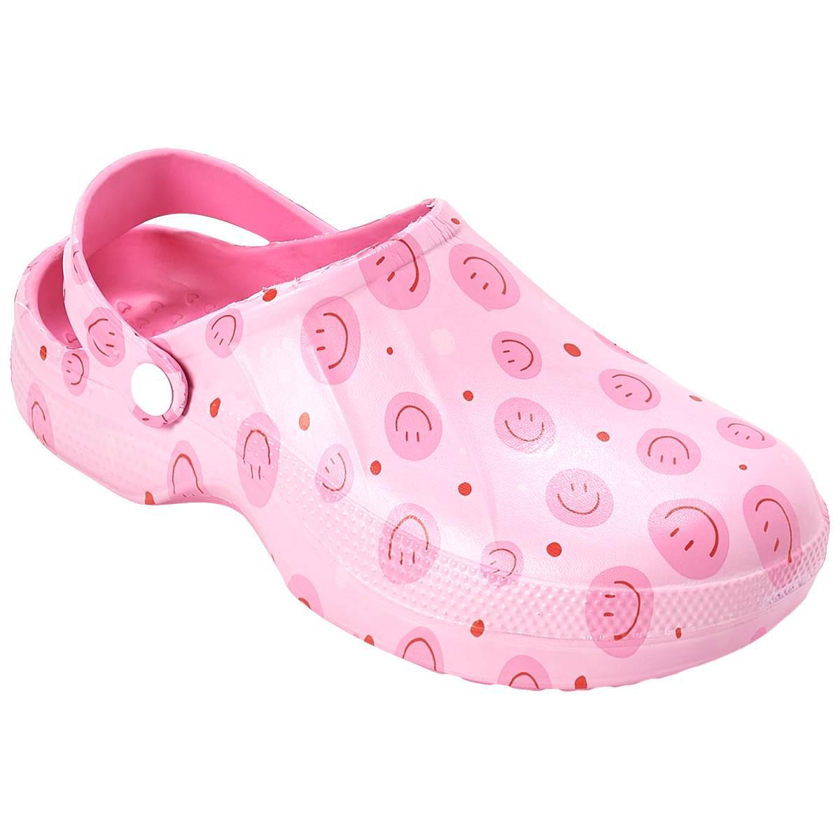 Womens Ella & Joy Smiley Face Unlined Clogs