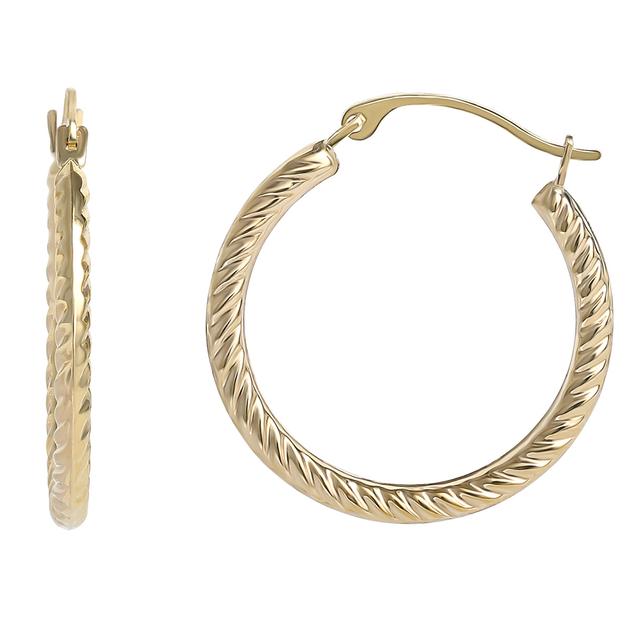 10kt. Yellow Gold Small Twisted Hoop Earrings