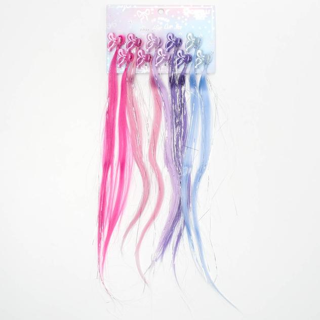 Girls Capelli® New York 10pc. Bow Clips w/ Tinsel Faux Hair