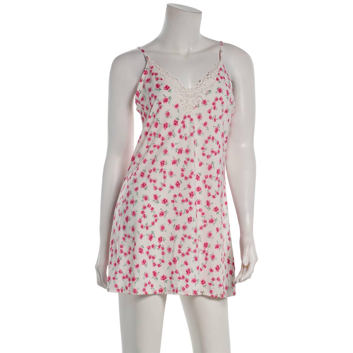 Womens Jessica Simpson Lace Trim Chloe Hearts Chemise
