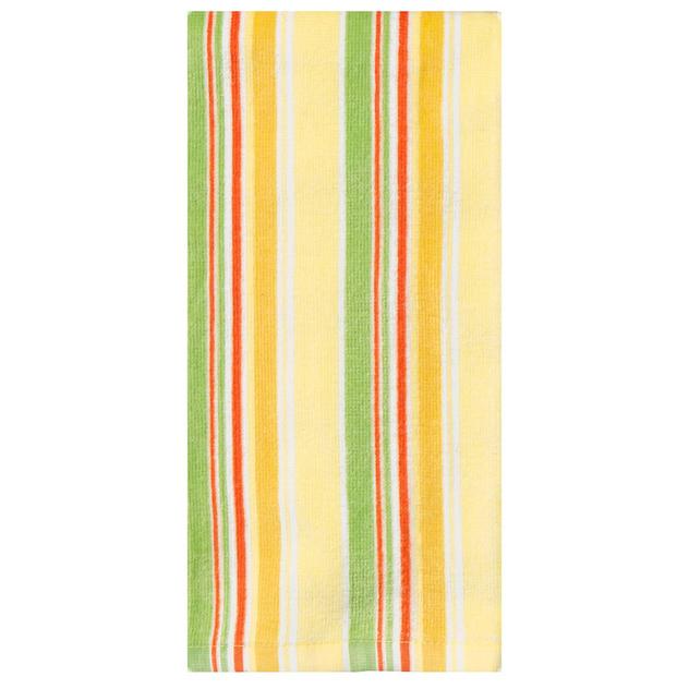 Multi-Stripe Lemon Fiber Reactive Kitchen Towel