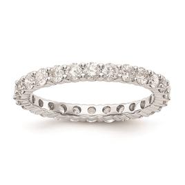 Pure Fire 14kt. White Gold Lab Grown Diamond Prong Eternity Band