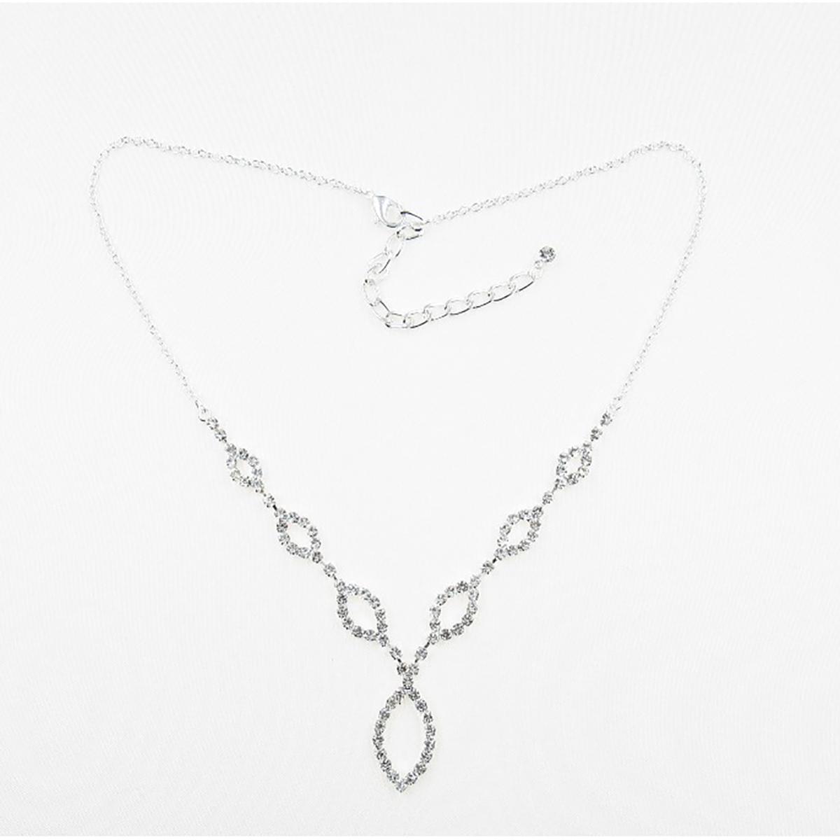 Rosa Rhinestones Crystal Rhinestone Graduate Y Necklace