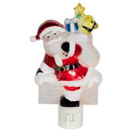 Northlight Santa Climbing Chimney Christmas Night Light