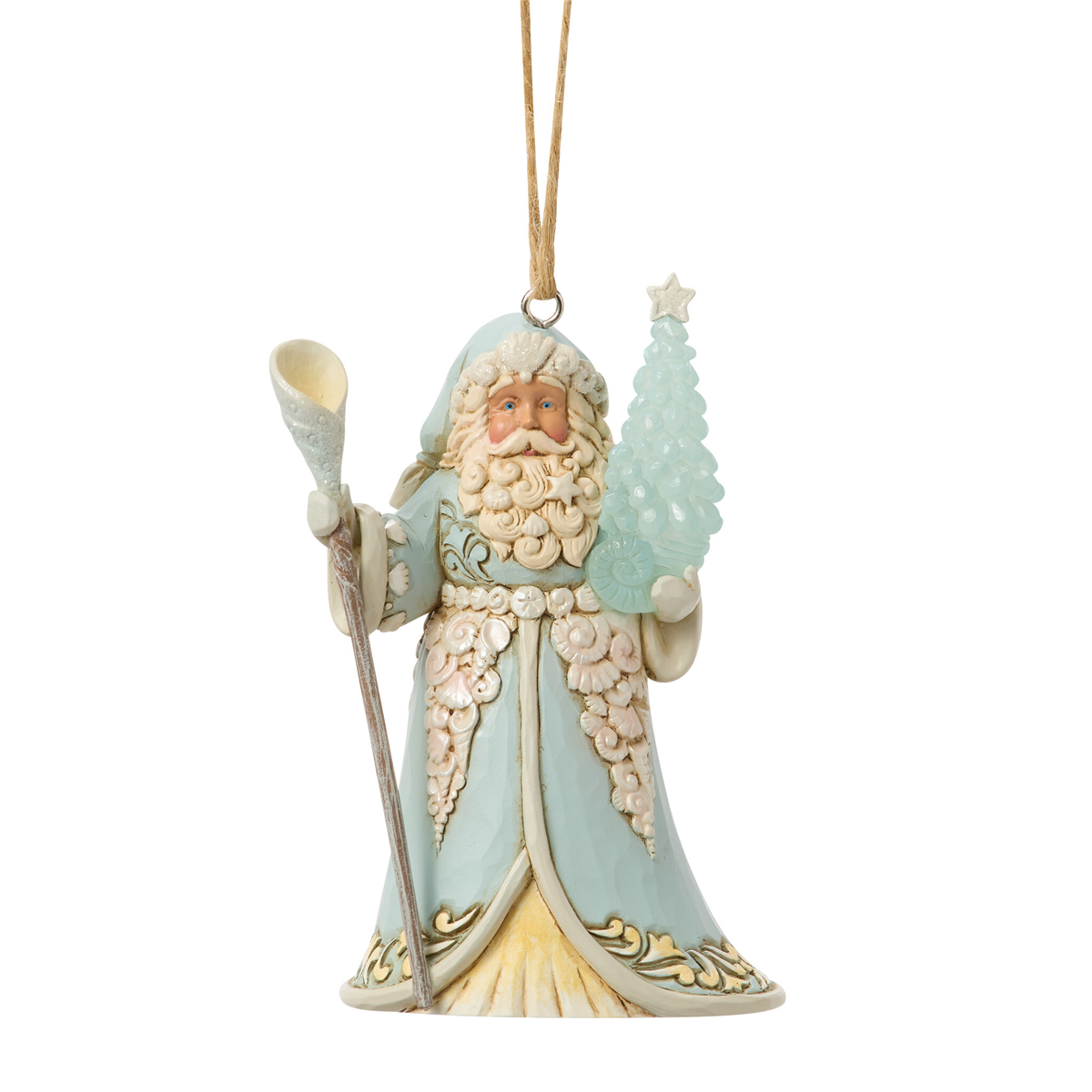 Jim Shore Heartwood Creek Santa Sea Glass Christmas Ornament
