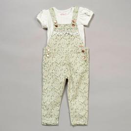 Toddler Girl Kensie Girl 2pc. Solid & Floral Twill Overall Set