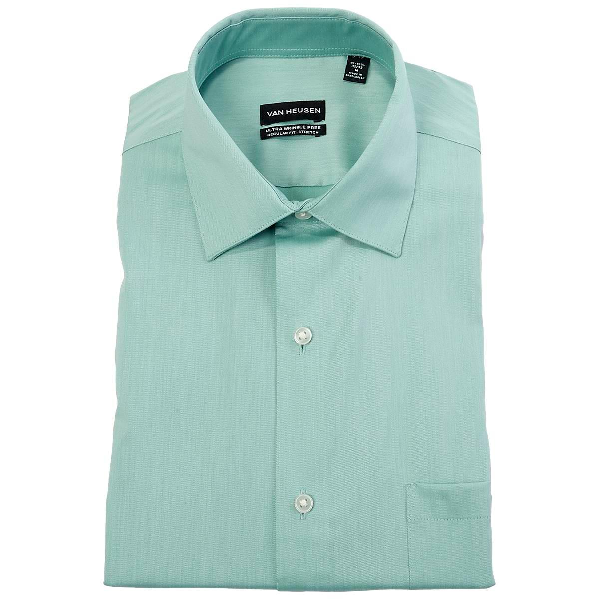 Mens Van Heusen(R) Regular Fit Wrinkle Free Long Sleeve Dress Shirt