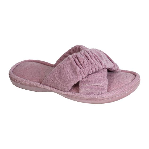 Womens Gold Toe® Rouched X-Slide Slippers