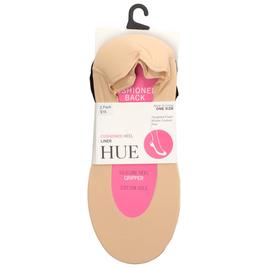 Womens HUE(R) 2pk. Heel Bliss Cushioned Liner Socks