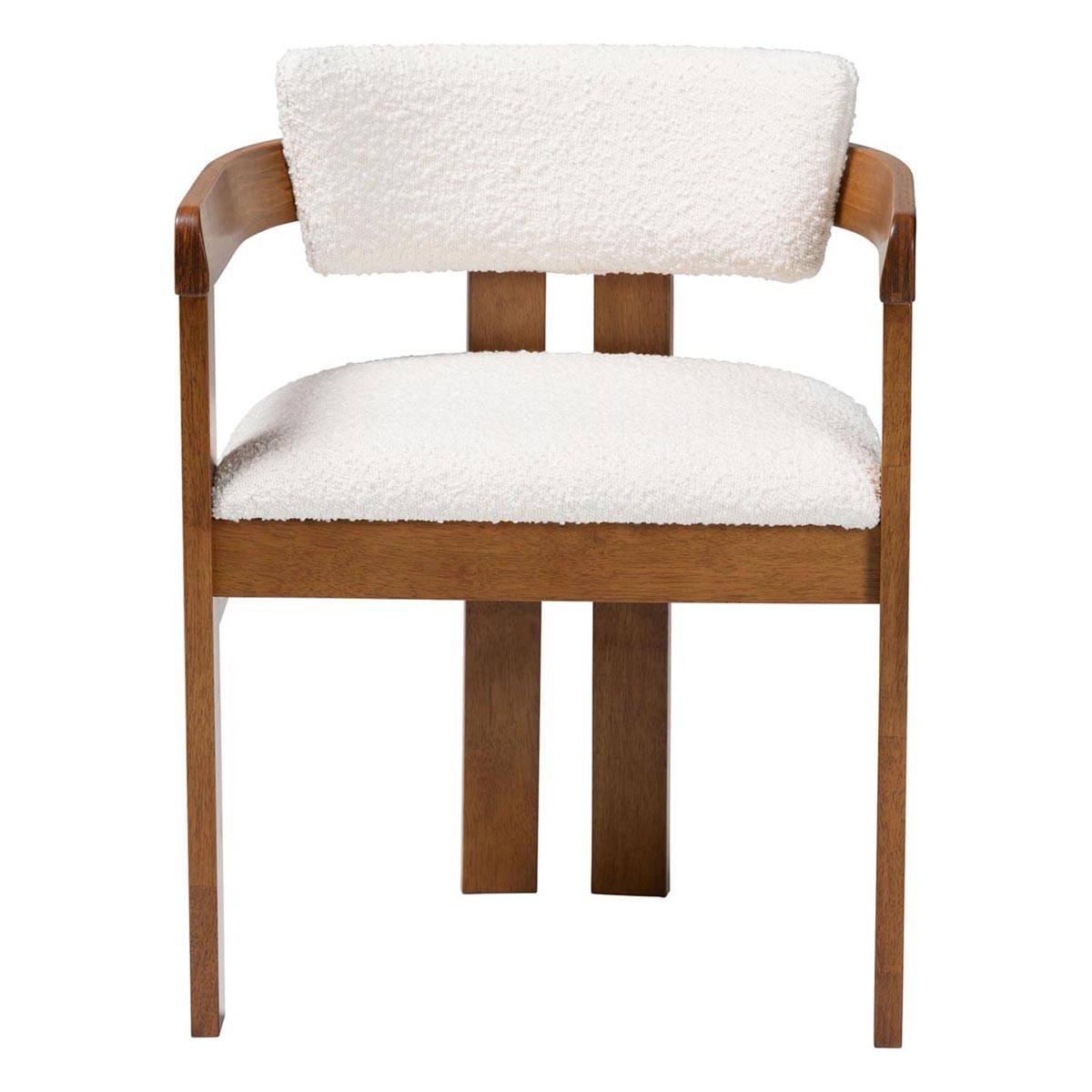 Baxton Studio Carice Modern Cream Boucle Dining Chair