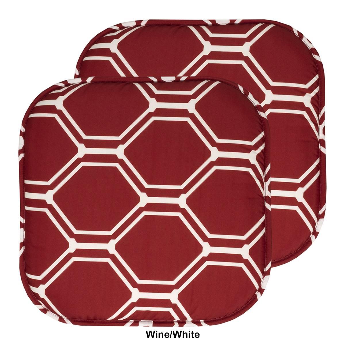 Sweet Home Collection Mirage Hexagonal Memory Foam Chair Pad