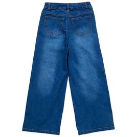 Girls (7-12) Disney Stitch Star Wide Leg Denim Jeans