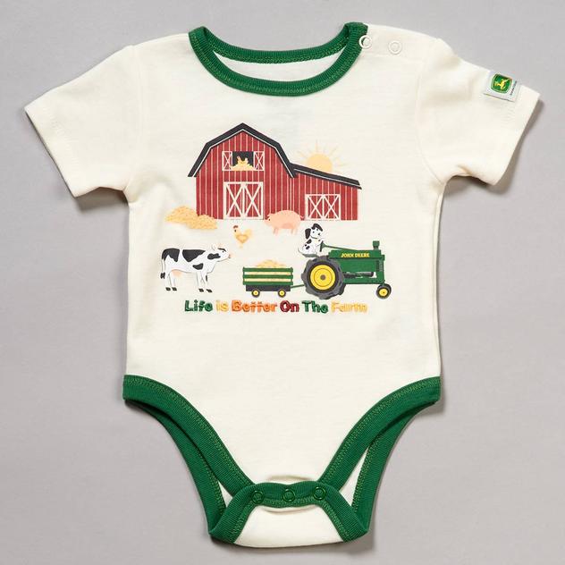 Baby Boy (3-12M) John Deere Life is Better on the Farm Bodysuit
