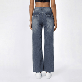Juniors Wallflower Fearless Curvy High Rise Wide Leg Jeans