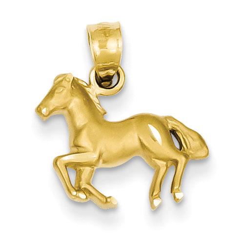Gold Classics(tm) 14kt. Diamond-Cut Horse Pendant
