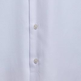 Mens Bill Blass Microfiber White Embossed Slim Fit Dress Shirt