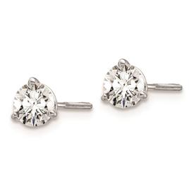 Pure Fire 14kt. White Gold 2/3ctw. Screwback Diamond Earrings