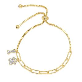 Accents by Gianni Argento Paw Print & Bone Charm Bracelet
