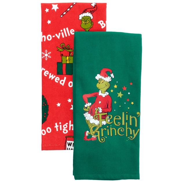 Dr. Seuss Feelin' Grinchy Kitchen Towel - Set of 2