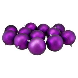 Northlight Seasonal 12ct. Matte Purple Christmas Ball Ornaments