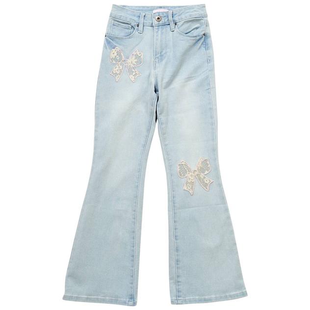 Girls (7-14) YMI® Lace Bow Flare Jeans