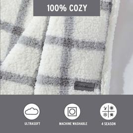 Eddie Bauer Bunkhouse Plaid Sherpa Throw