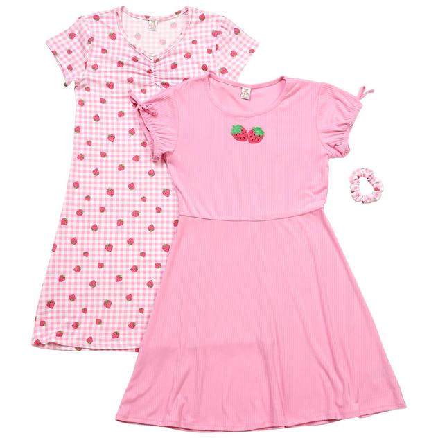 Girls (7-16) Sweet Butterfly® 2pk. Strawberry/Gingham Dresses